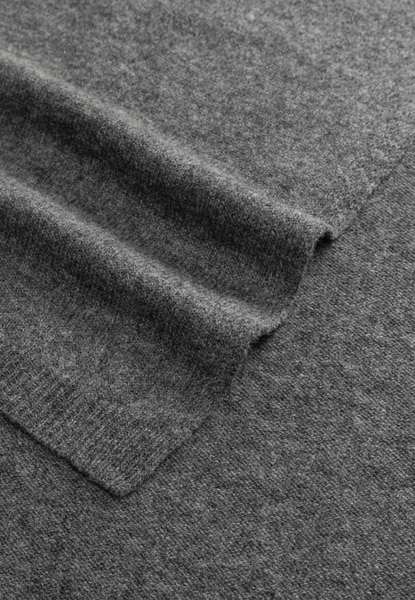 Warm Wool Scarf Women 30x180 - anthracite