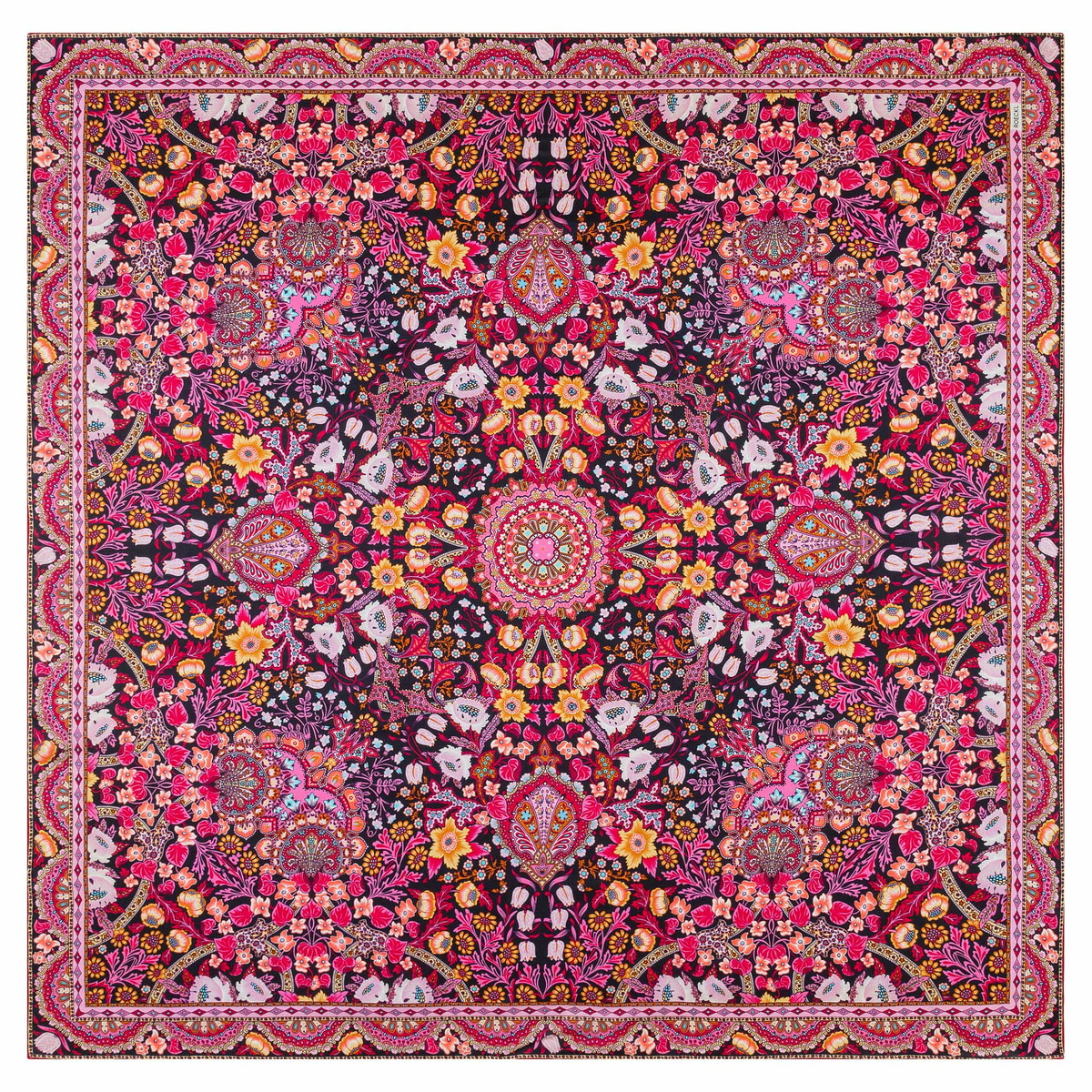 Tapestry Flowers 140x140 - multi wine