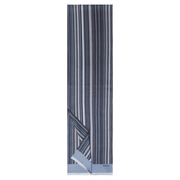Tailored Stripes 27x184 fringes on short ends - multi black