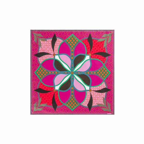 Flower Mandala 53x53 - multi berry