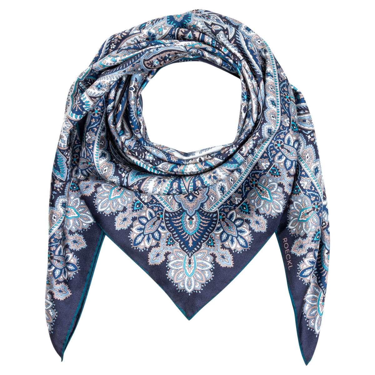Flourishing Paisley 90x90 - multi emerald
