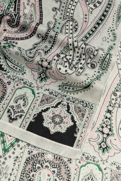 Harfen Paisley 70x170 - black/white