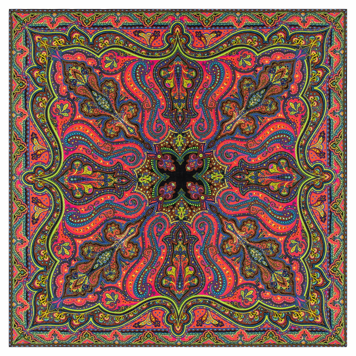 Navona Paisley 140x140 - multi colour