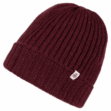 Pure Cashmere Umschlagmuetze  - mulberry