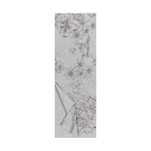 Summer Flower Schal 30 x 180 - silvergrey
