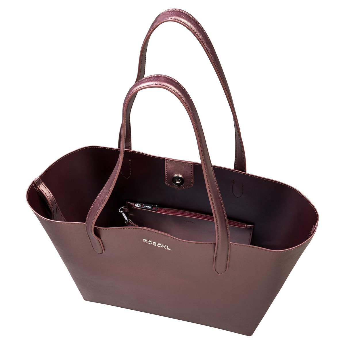 Carol Shopper metallic large  - wine