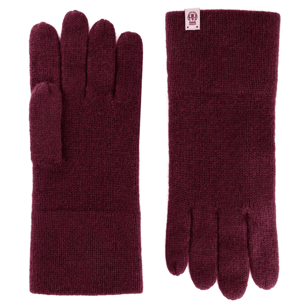Pure Cashmere Handschuhe - wine