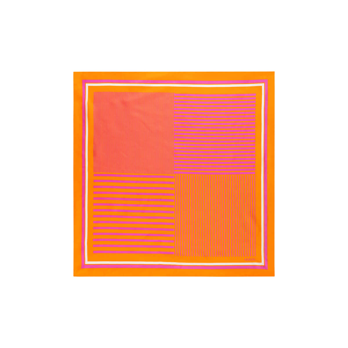 Two Tone Stripes 53x53 - tangerine