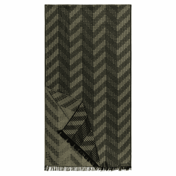 Graphic Jacquard 53x190 - olive