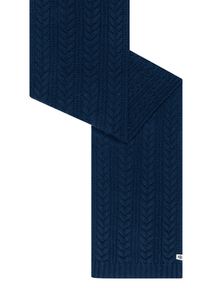 Cashmere Twist Schal 30x180  - navy