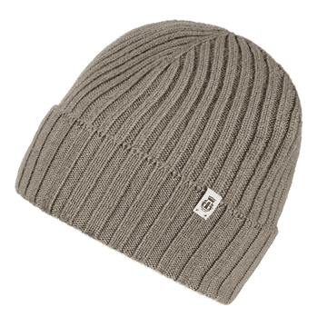 Business Cashmere Muetze mit Umschlag - moss
