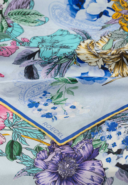 Paisley & Flowers 53x53  - multi blue