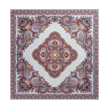 Square Garden Paisley 90x90 - multi granat