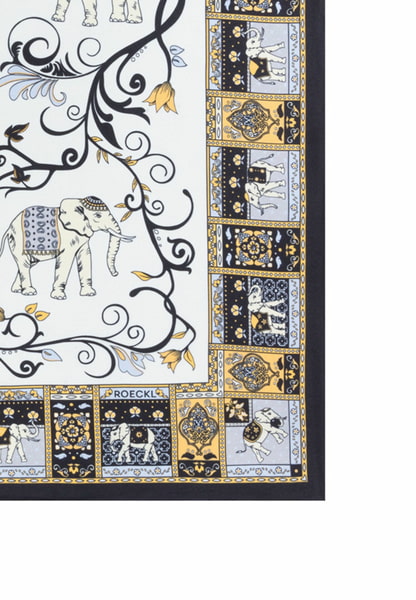 Elephant Celebration 53x53  - white/black