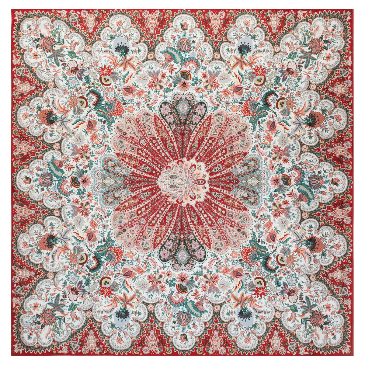 Fior di Seta 140x140  - multi red