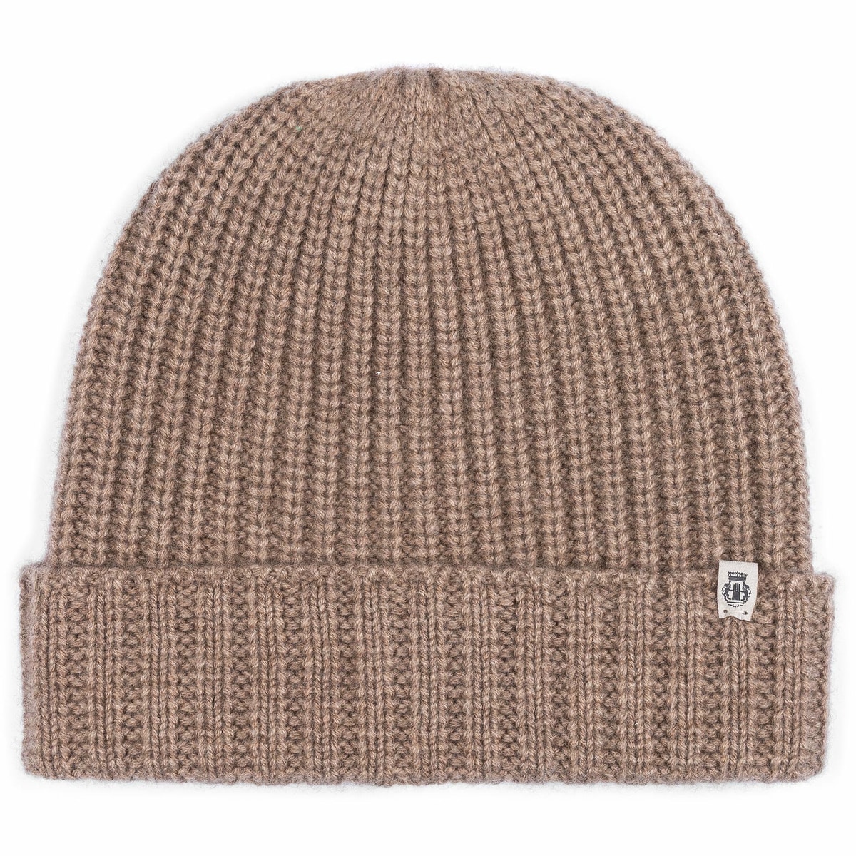 Pure Cashmere Umschlagmuetze  - taupe