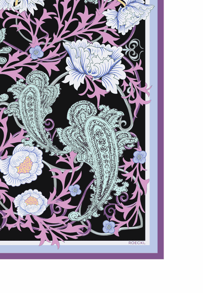 Potpourri Flowers 130x130 - multi black