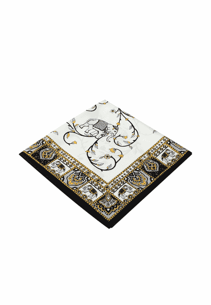Elephant Garden 53x53 - white/black