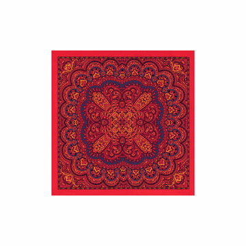 Young Paisley 53 x 53 - multi red