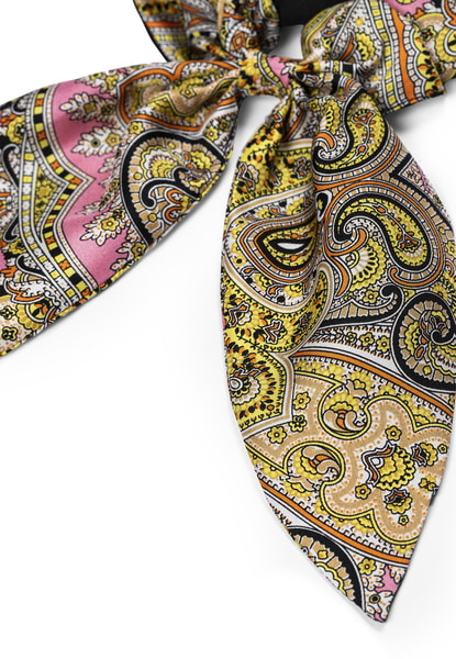 Scrunchie Young Paisley large - black jewel