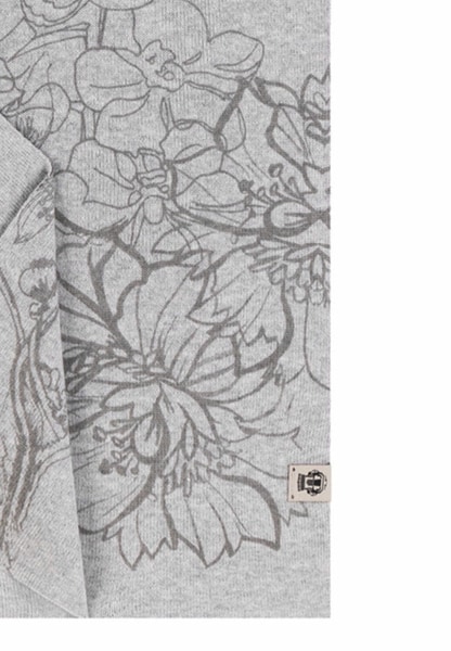 Summer Flower Schal 30 x 180 - silvergrey