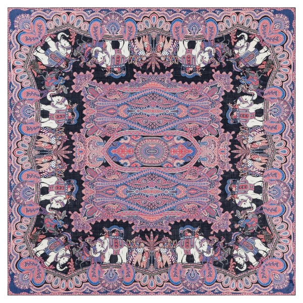 Elephant Parade Cashmere 140x140 - multi navy