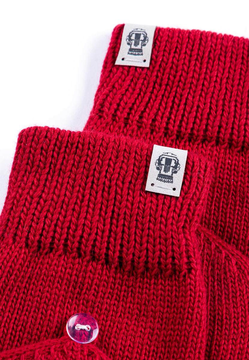 Essentials Kapuzenhandschuhe Basic - red