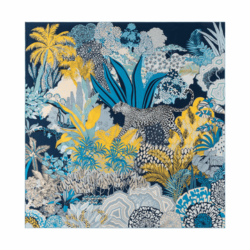 Leopard Camouflage 106x106 - multi blue