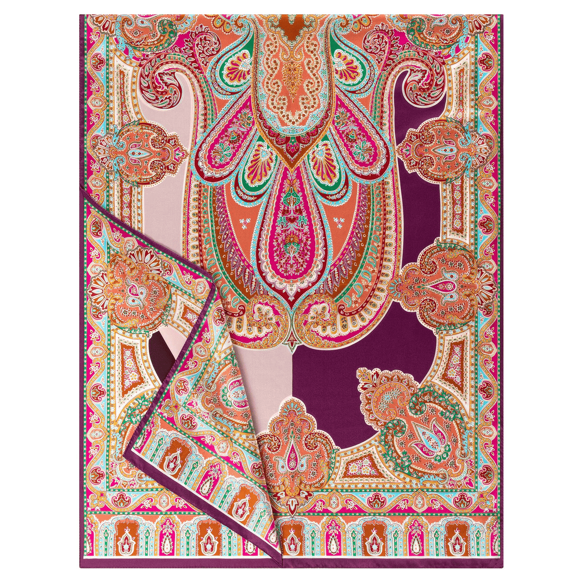 Majestic Colourblocking 70x180 - multi fuchsia