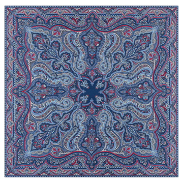 Navona Paisley 140x140 - multi indigo