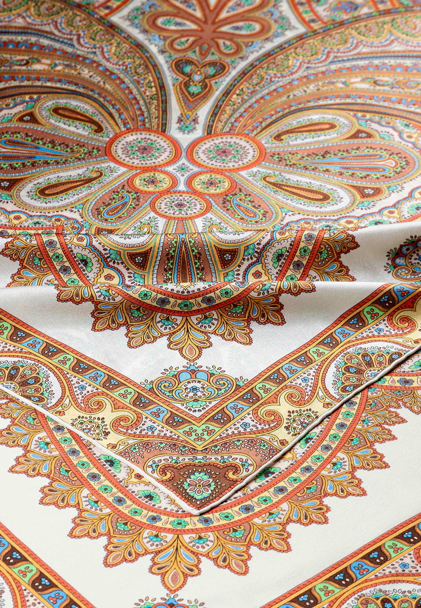 Aesthetic Paisley 140x140 - panna multi