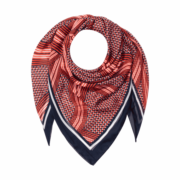 Graphic and Stripes 140x140 140x140 - navy/red