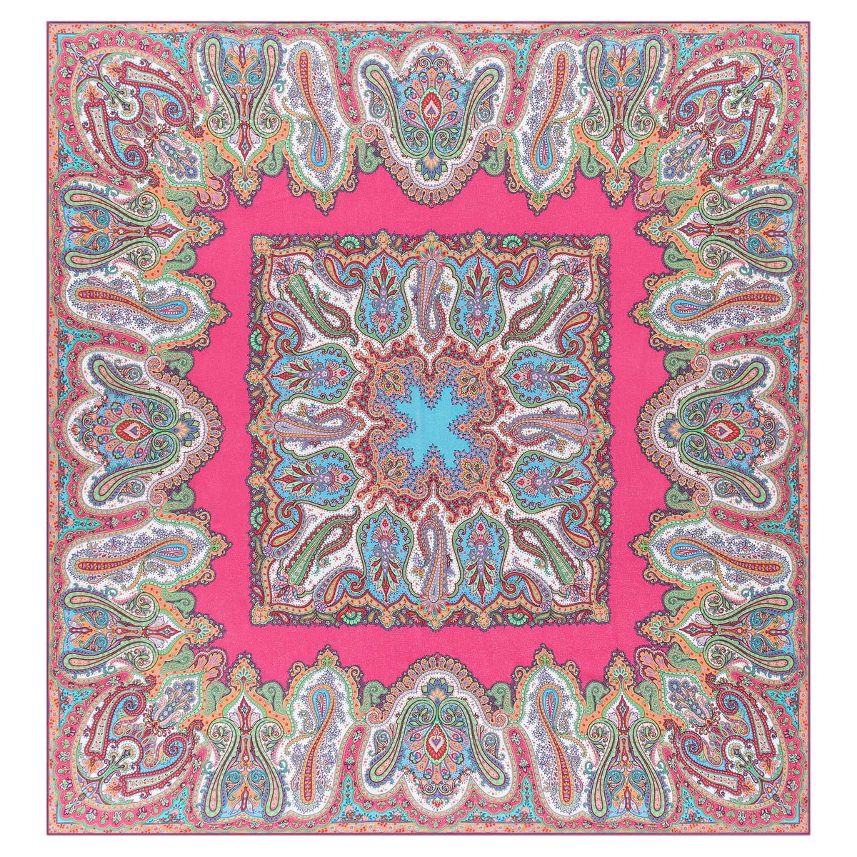 Radient Paisley 140x140 - multi pink
