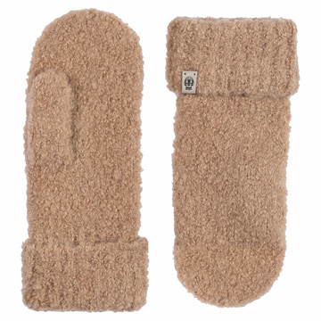 Classic Bouclé Fäustlinge  - camel