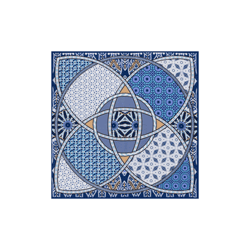 Kaleidoskope 53x53 - indigo/blue