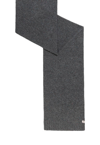 Merino Tweed Schal 35x180  - anthracite