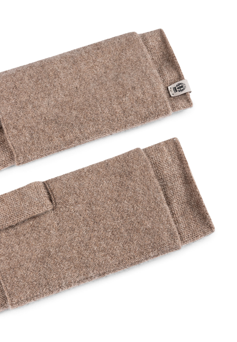 Pure Cashmere Stulpenhandschuhe - taupe