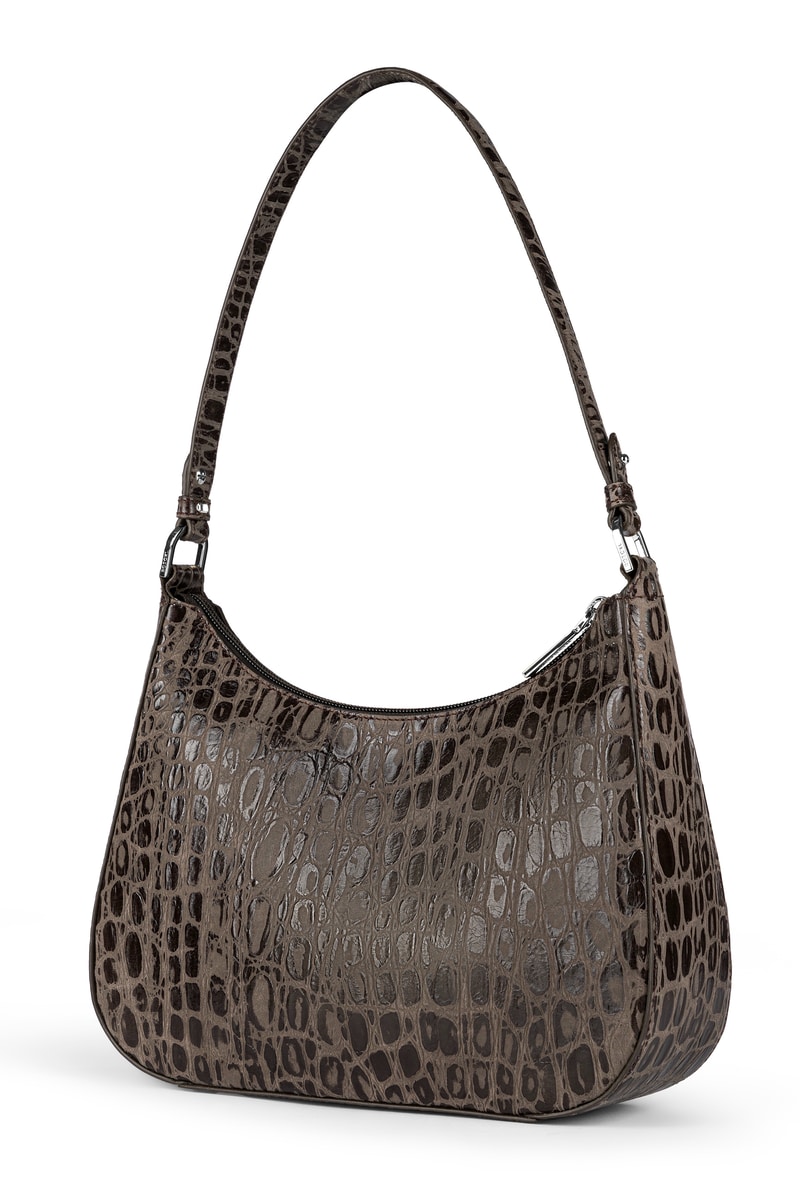 Cleo small Croco silver - mocca