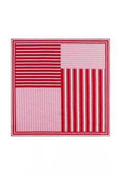 Coloured Stripes 53x53  - poppy red