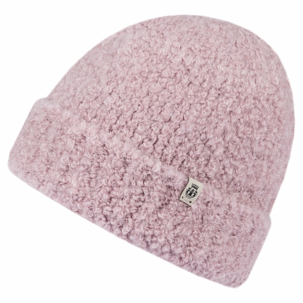 Classic Bouclé Umschlagmütze - blush