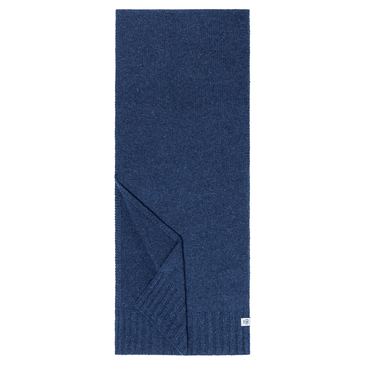 Merino Tweed Schal 35x180 - navy