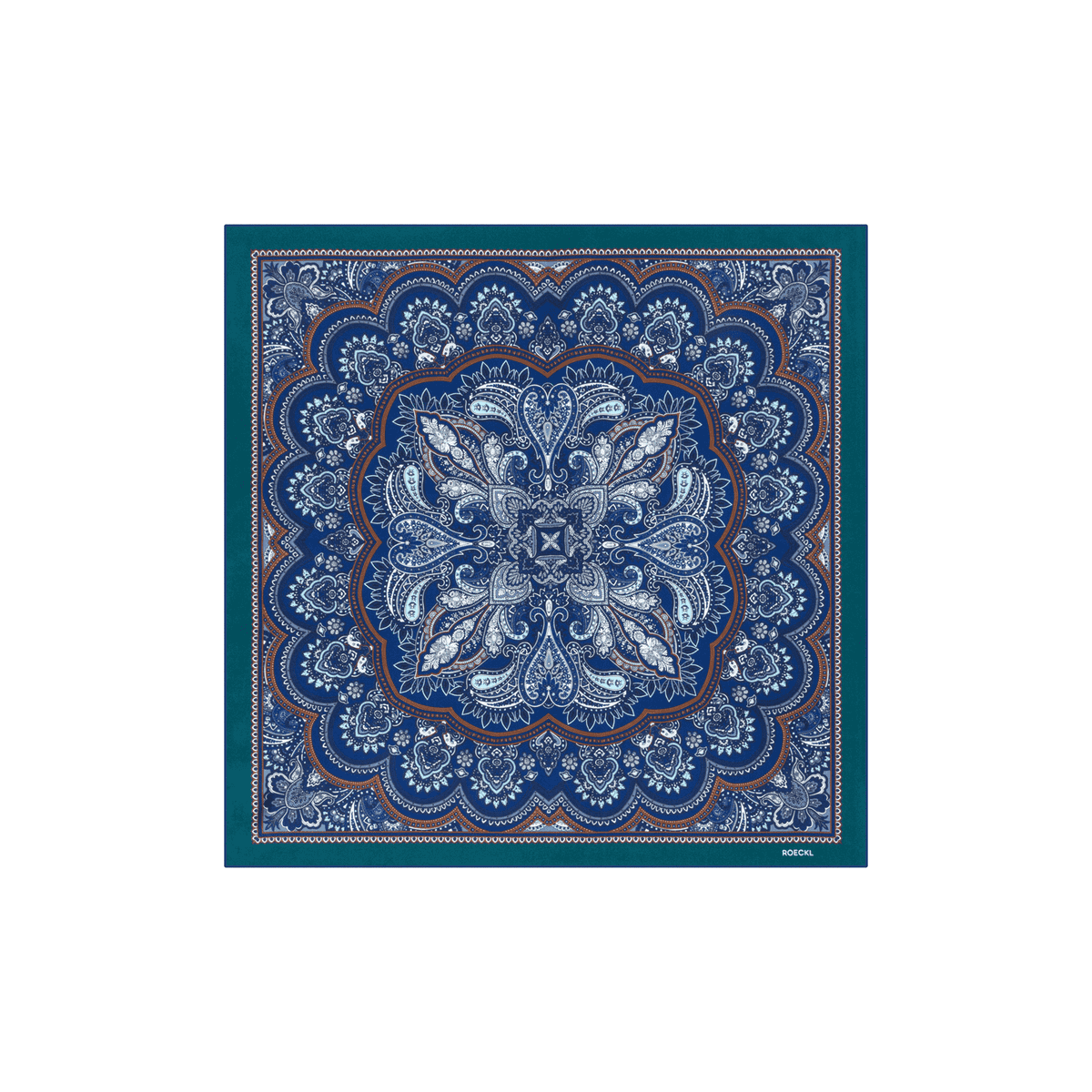 Fine Paisley 53x53 - multi indigo