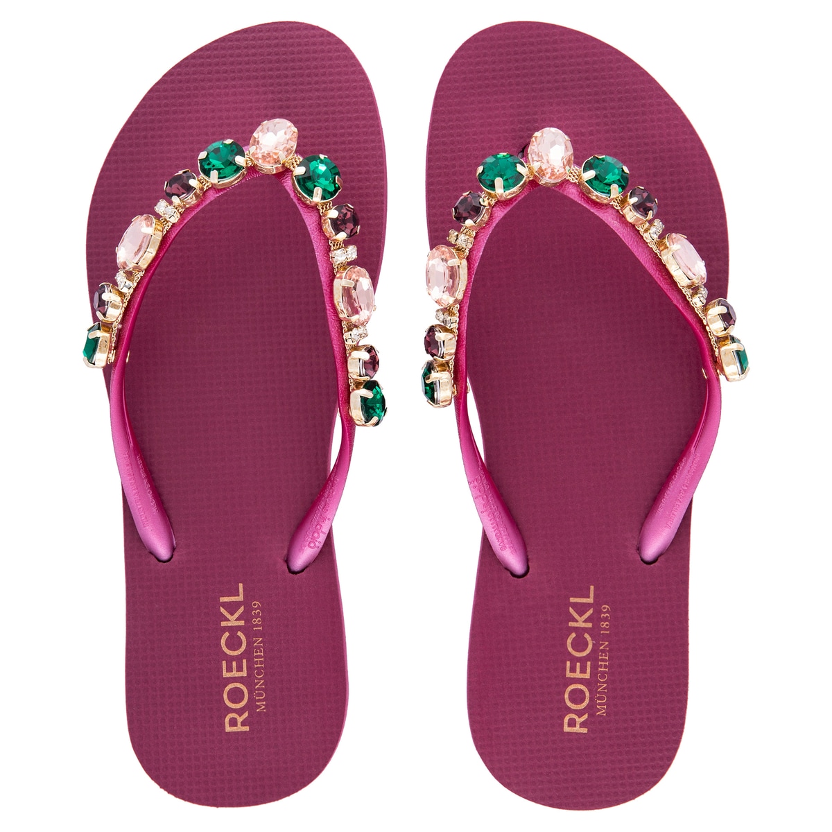 Shiny Summer Zehensandalen - hot pink