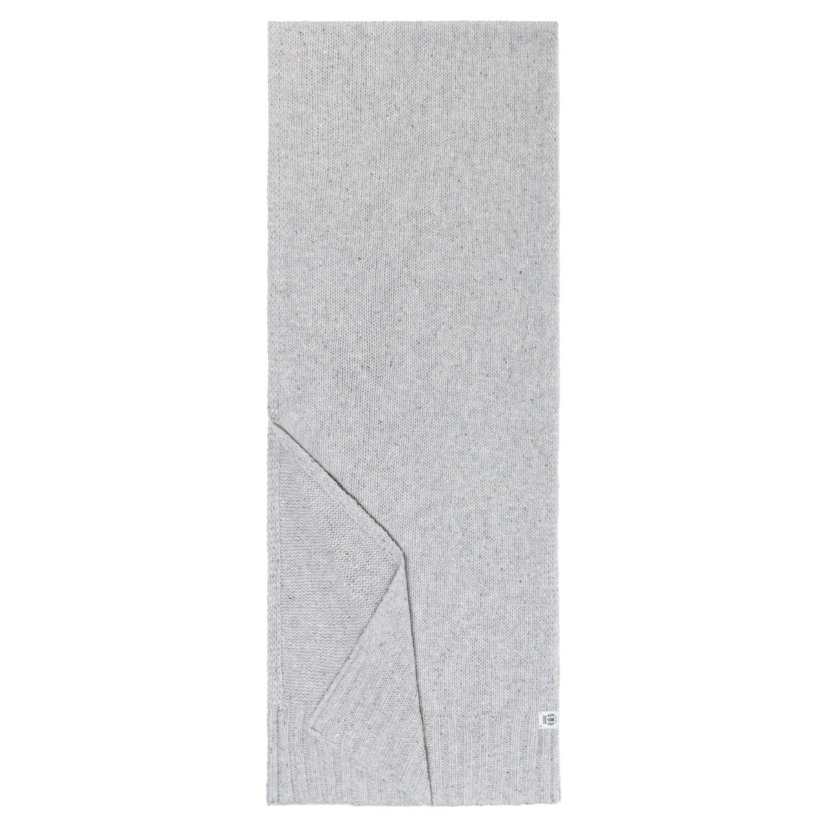 Merino Tweed Schal 35x180 - light grey