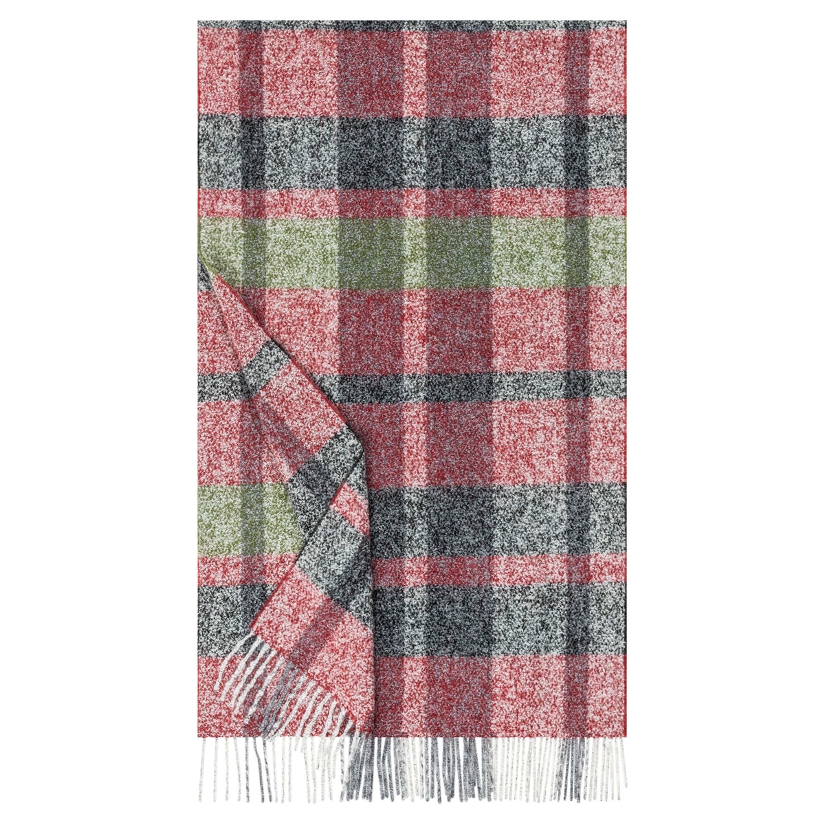 Check Bouclé Women 55x180 - red/green