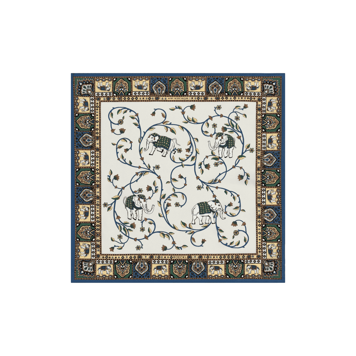 Elephant Garden 53x53 - blue/green