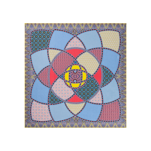 Kaleidoskop 100x100 - multi blue