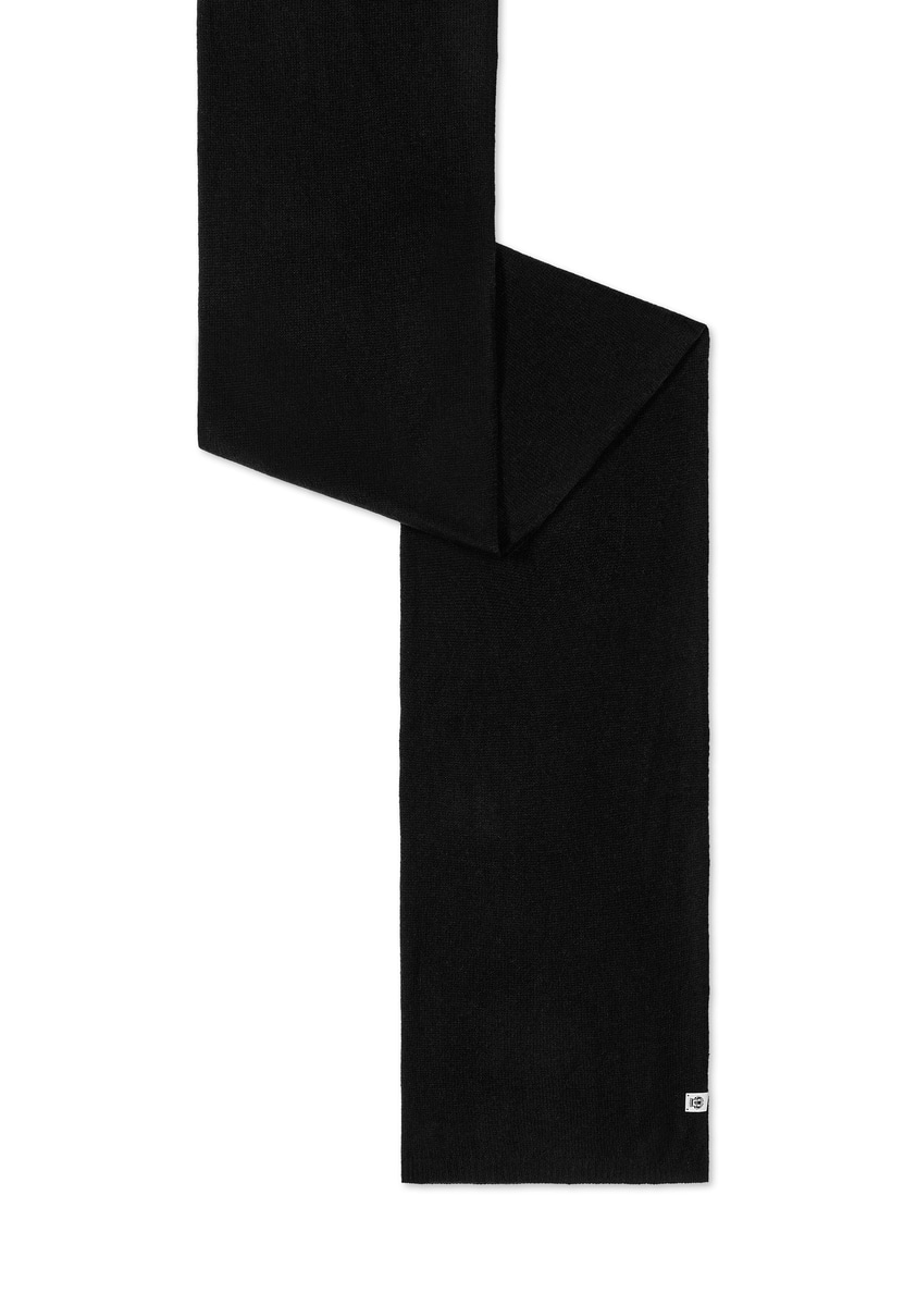Pure Cashmere Plaid 60x190 - black