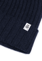 Business Cashmere Muetze mit Umschlag - navy