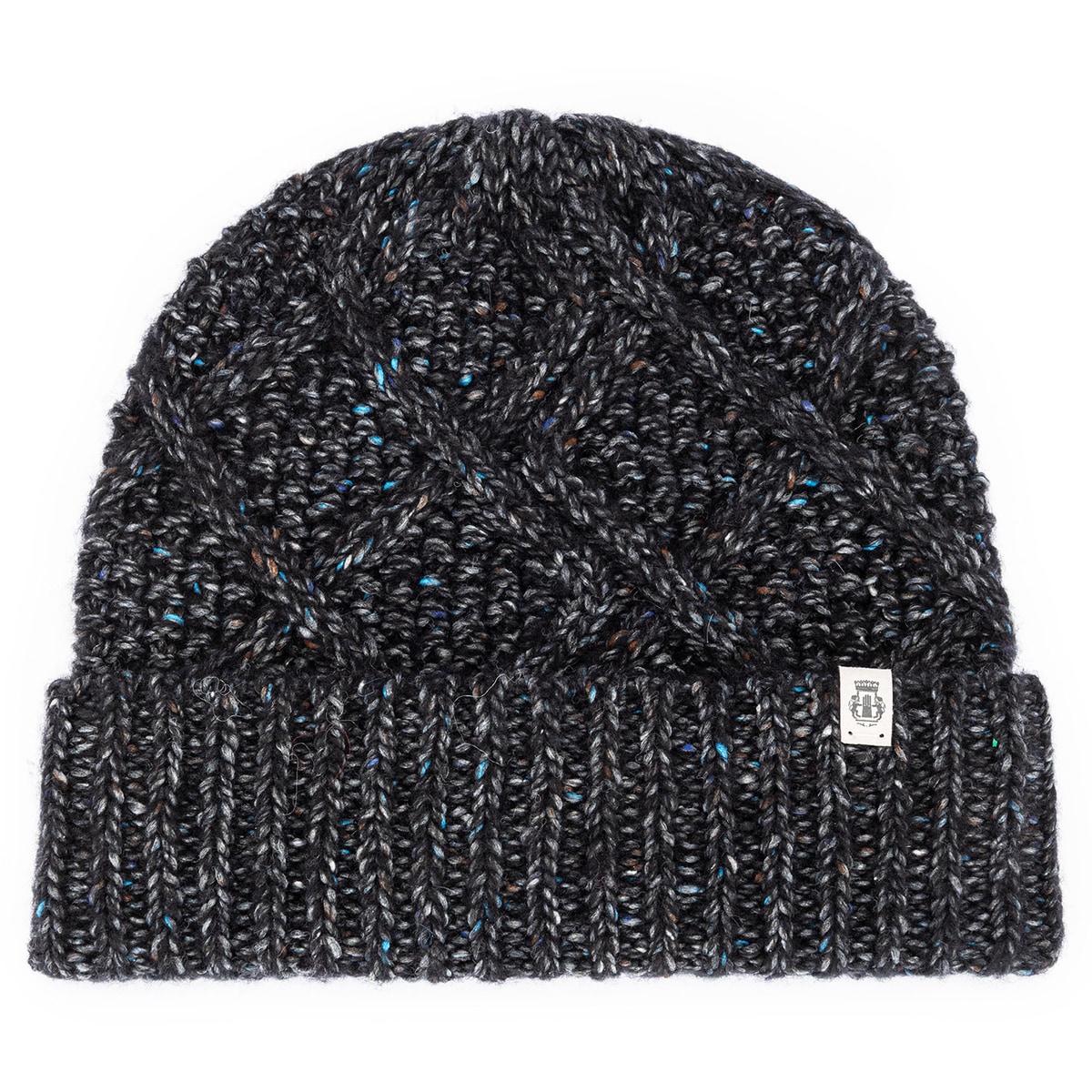 Winter Tweed Mütze - black